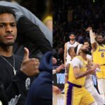 LeBron James Impresses Bronny James and Fans With a 3-pointer to Put Lakers Up 36-points and Ice the Series Against Grizzlies