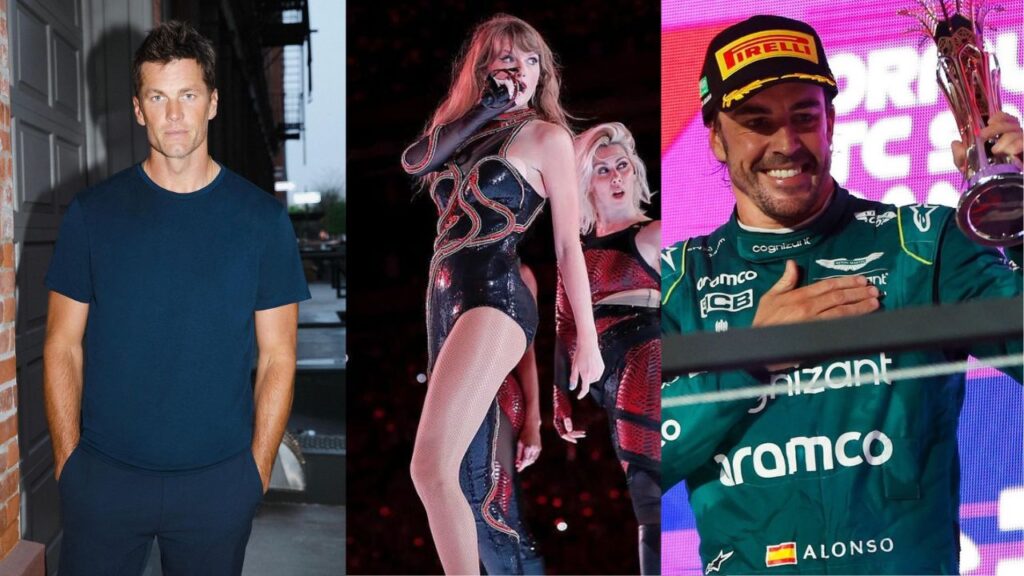 Tom Brady, Taylor Swift, Fernando Alonso