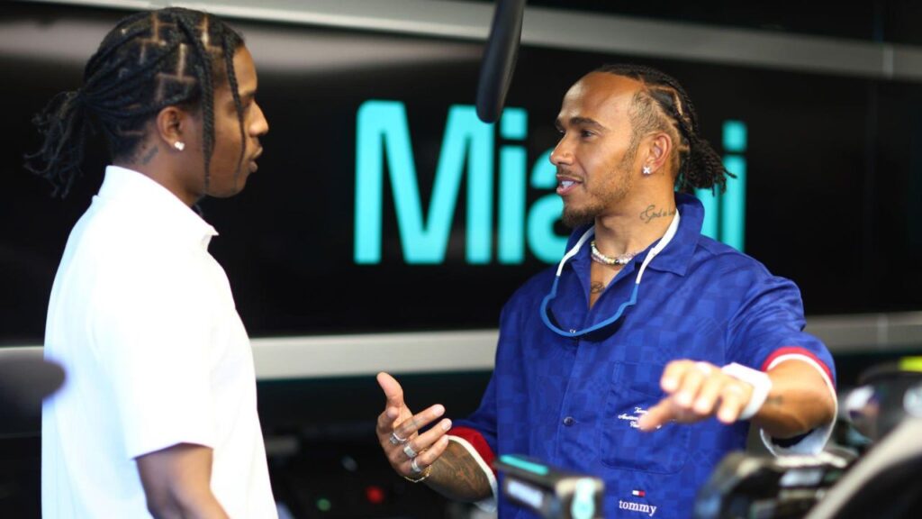Rihanna’s Baby Daddy ASAP Rocky Chills With Her Rumored Ex Lewis Hamilton