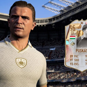 cover art for the FIFA 23 Ferenc Puskas FUT Birthday Icon