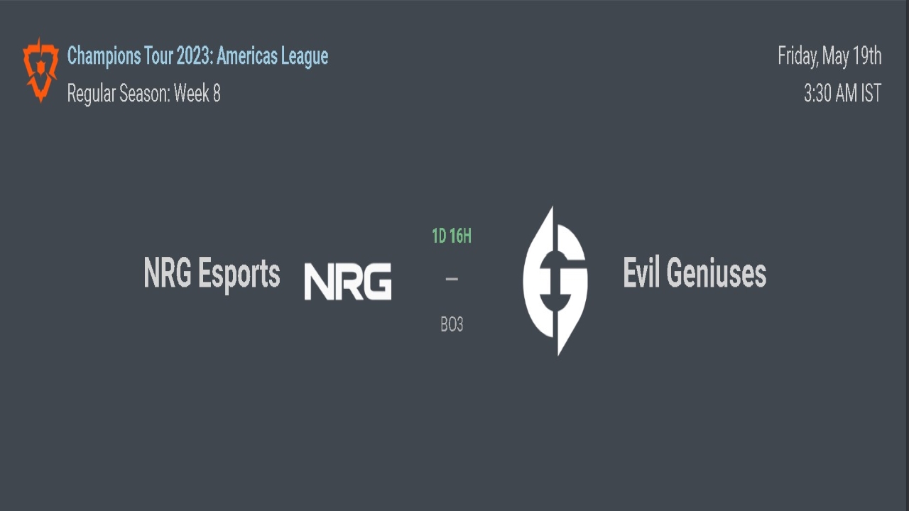 Valorant Americas: NRG vs EG; Predictions, Head to Head, Rosters, and Where to Watch