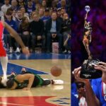 WATCH: Joel Embiid Unintentionally ‘Stomps’ on Grant Williams’ Head, Gets Jaylen Brown’s Shoulder