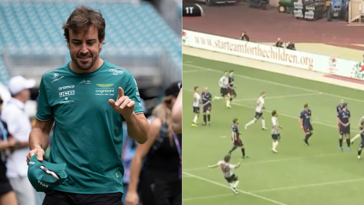 Watch: Fernando Alonso's Resurfaced 'Bend It Like Beckham' Freekick Goal As He is Set to Hit Football Pitch Before Monaco GP