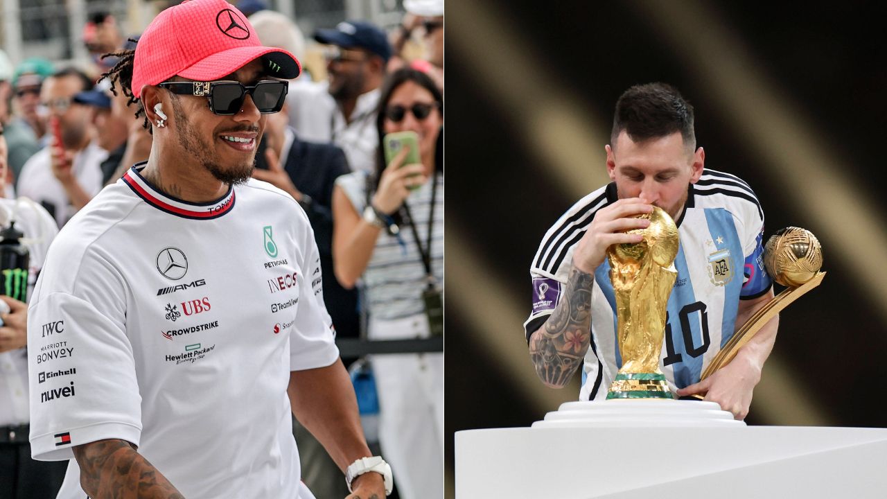 Lewis Hamilton Recently Reshared a Hilarious Image from Roscoe's Account: 'A Goat and Some Guy Named Messi'