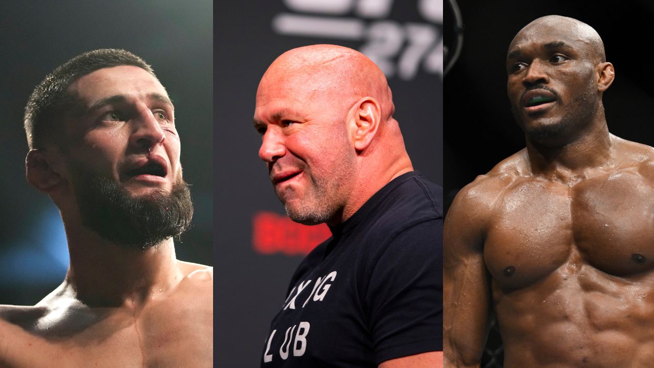 Khamzat Chimaev, Dana White, Kamaru Usman