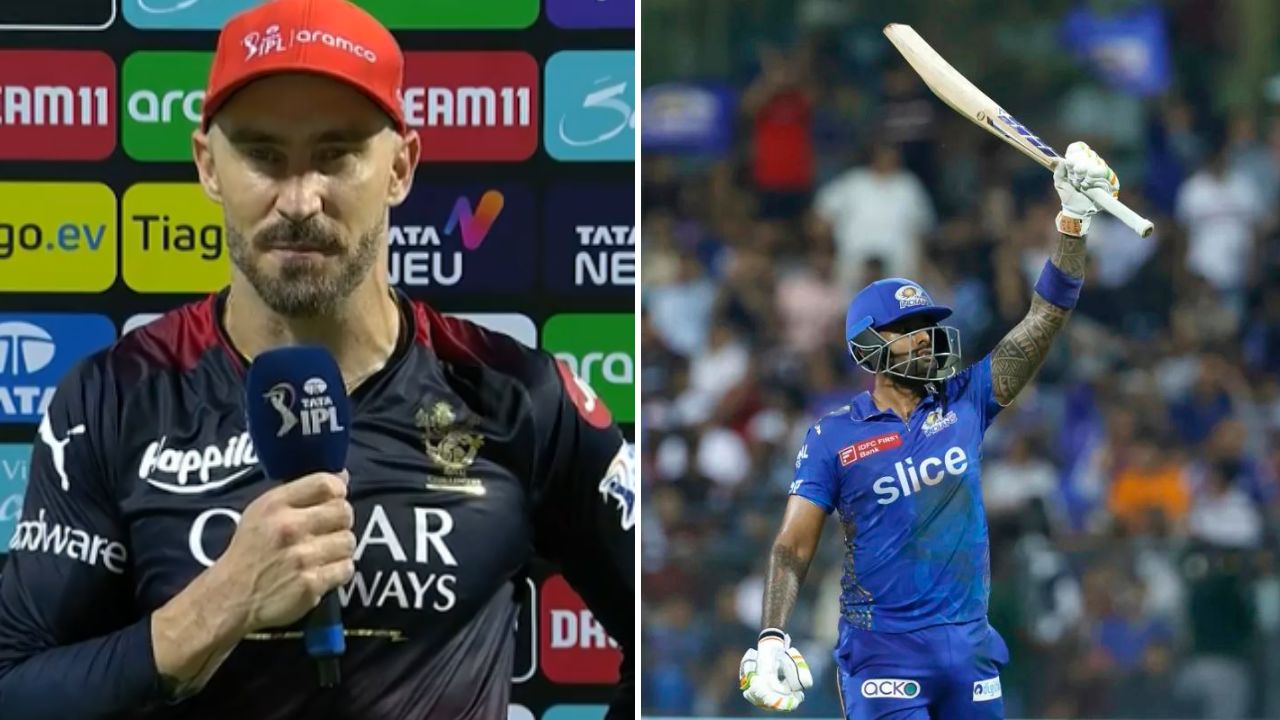 Faf du Plessis Bows Down Before Suryakumar Yadav in Reverence Post Blistering Innings vs RCB