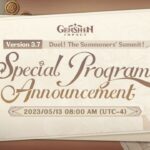 Genshin Impact 3.7 livestream time