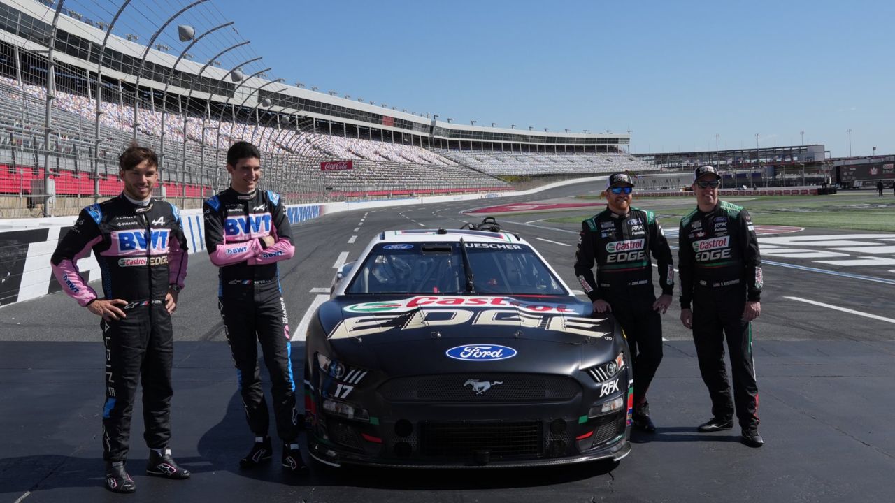 Pierre Gasly and Esteban Ocon Challenge Nascar Stars Ahead of Miami GP