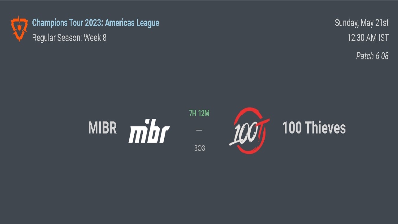 100T vs MIBR Valorant Americas: Predictions, Where to watch, Rosters