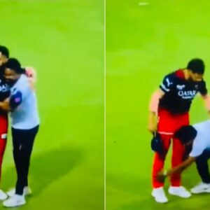 WATCH: Virat Kohli Hugs Fan Who Breached Security to Touch his Feet at Atal Bihari Vajpayee Ekana Cricket Stadium