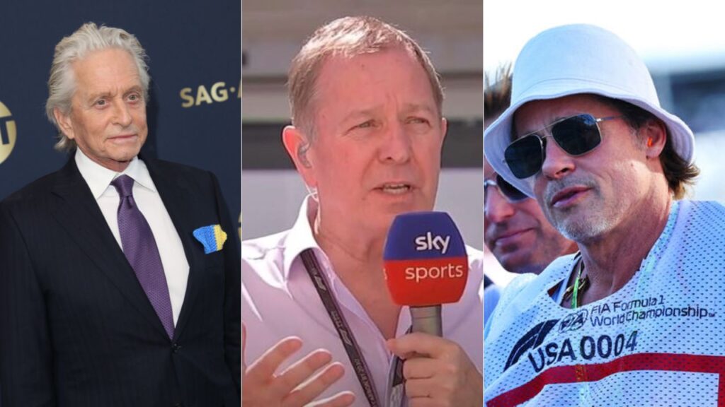 Michael Douglas Schools Brad Pitt and Megan Thee Stallion on Basic F1 Etiquettes After Honouring Martin Brundle