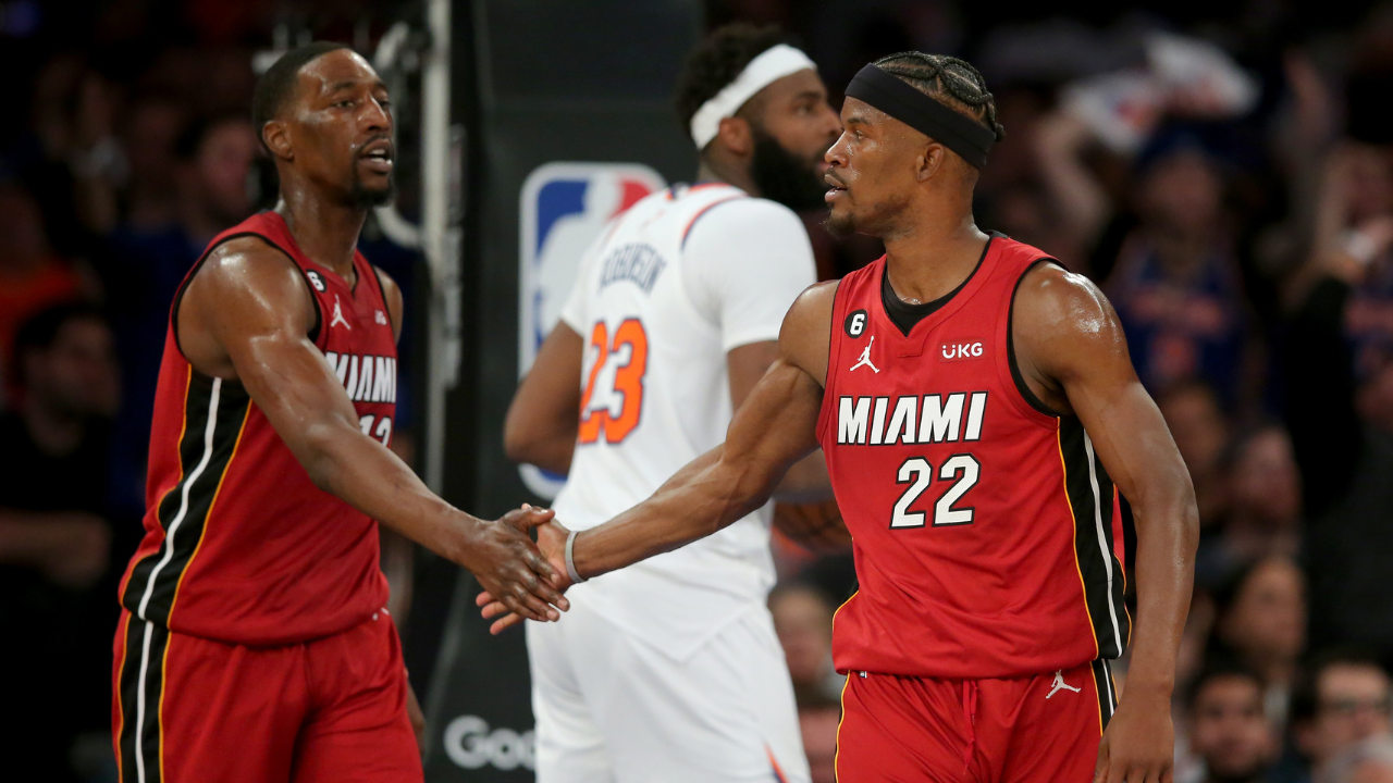 Inspired By Shaquille O'Neal's 'Obscene 2002 Precedent,' Jimmy Butler Slyly 'Moons' Bam Adebayo During Press Conference