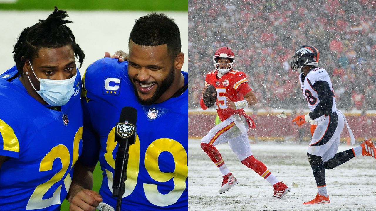 Jalen Ramsey, Aaron Donald, Patrick Mahomes, Von Miller Credit: USA Today Sports