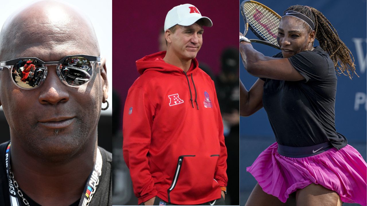 Michael Jordan, Peyton Manning, Serena Williams Credit: USA Today Sports