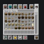 An inventory in Minecraft