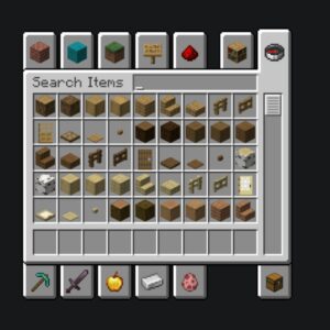 An inventory in Minecraft