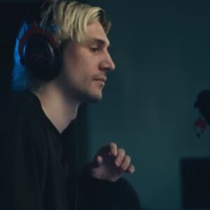 An image featuring the side-face of xQc
