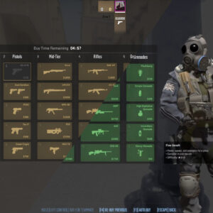An image showing buy menu in Counter-Strike 2