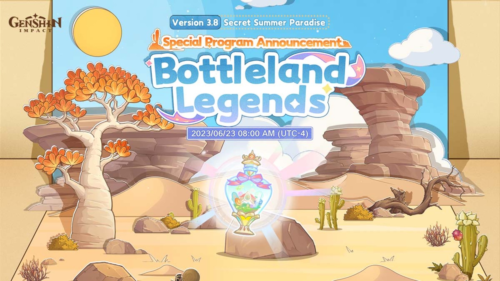 Genshin Impact 3.8 livestream poster