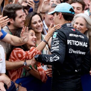 Watch: George Russell’s Girlfriend Running Like a Fangirl Ahead of Much Awaited Podium Celebration