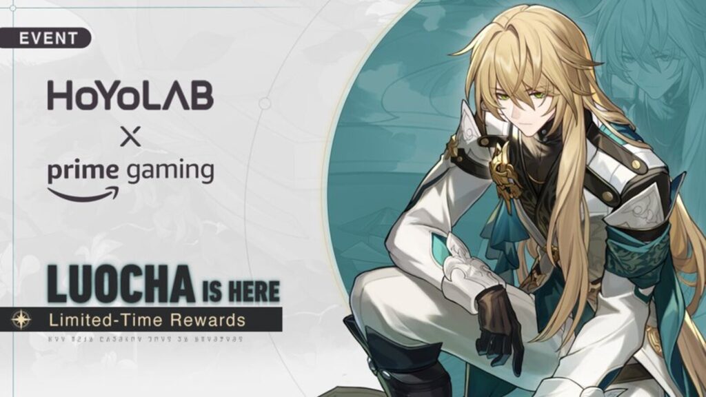 Poster for HoYoLAB and Prime Gaming collab featuring Loucha
