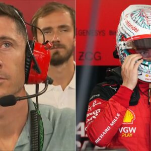 F1 Twitter Sympathises with Dejected Robert Lewandowski After Woeful Charles Leclerc Q1 Exit