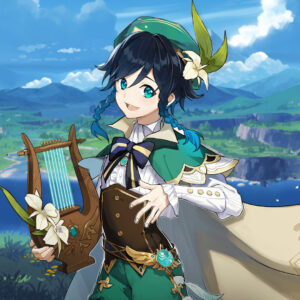 An image showing Venti, an male character from Genshin Impact