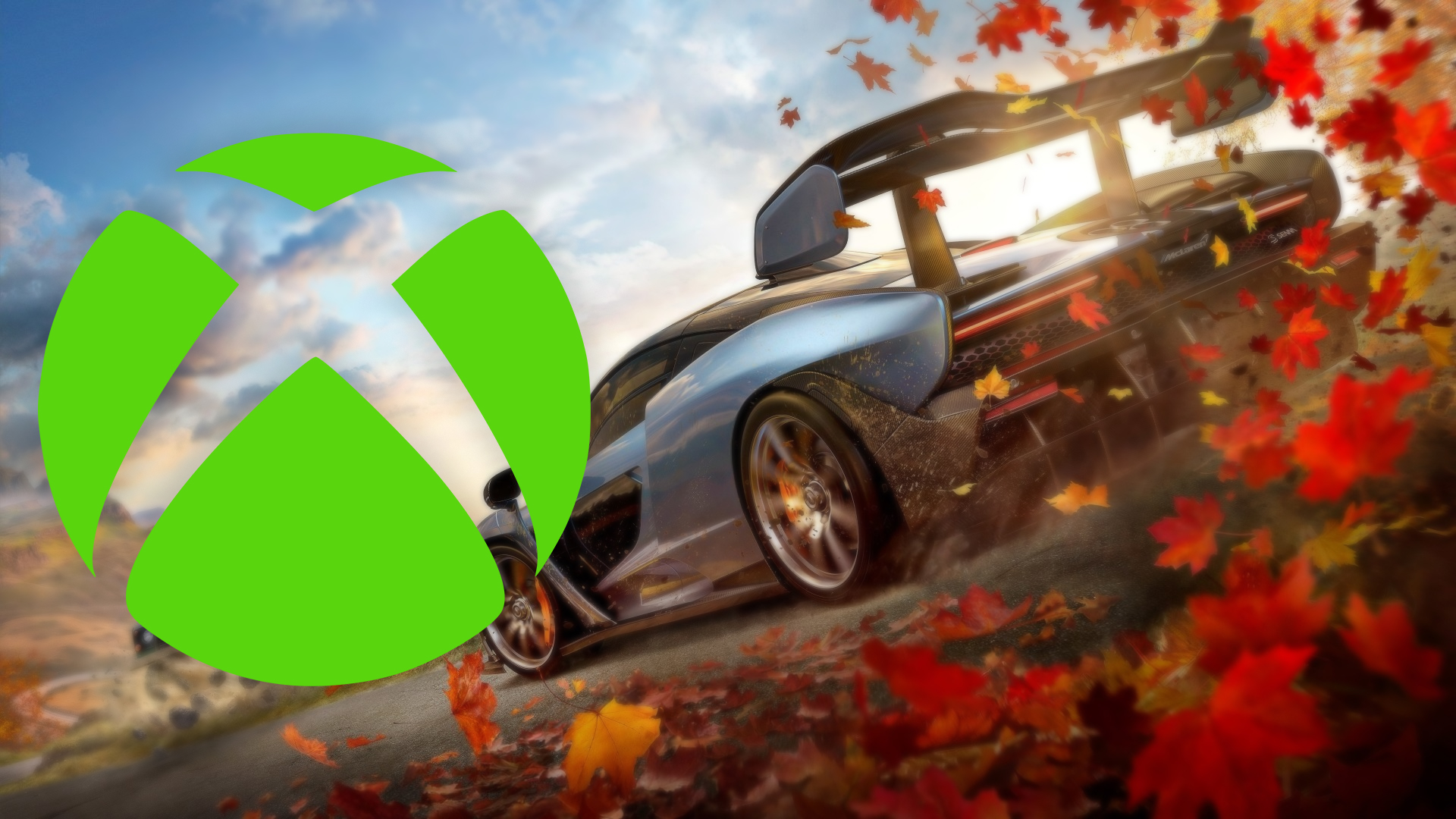 An image showing a car drifting with Xbox Live Gold logo which is transitioning to Game Pass Core on left