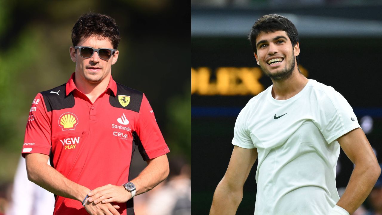 Carlos Alcaraz Plays Genie in a Bottle to ‘Not That Talented’ F1 Star Charles Leclerc