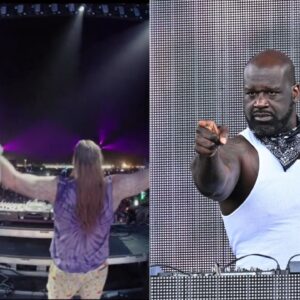 “Finally Met My Match”: Shaquille O’Neal ‘Furiously’ Shoulder Bumps 7ft WWE Star on Stage, Minutes After $1000 Offer to ‘Take Him Down’