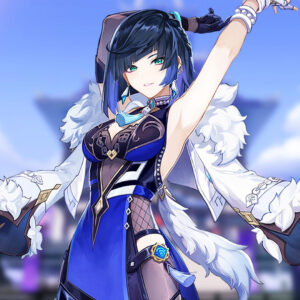 An image showing an artwork of Yelan from Genshin Impact