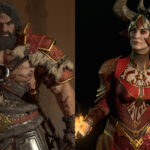 An image showing Barbarian and Sorcerer class in Diablo 4