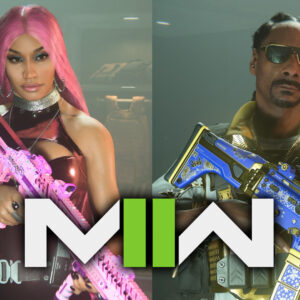 An image showing Nicki Minaj and Snoop Dogg with Call of Duty Modern Warfare 2 logo in front