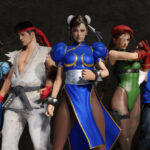 An image showing iconic Street Fighter characters like Ryu, Chun-Li, Cammy and others in PUBG: Battlegrounds