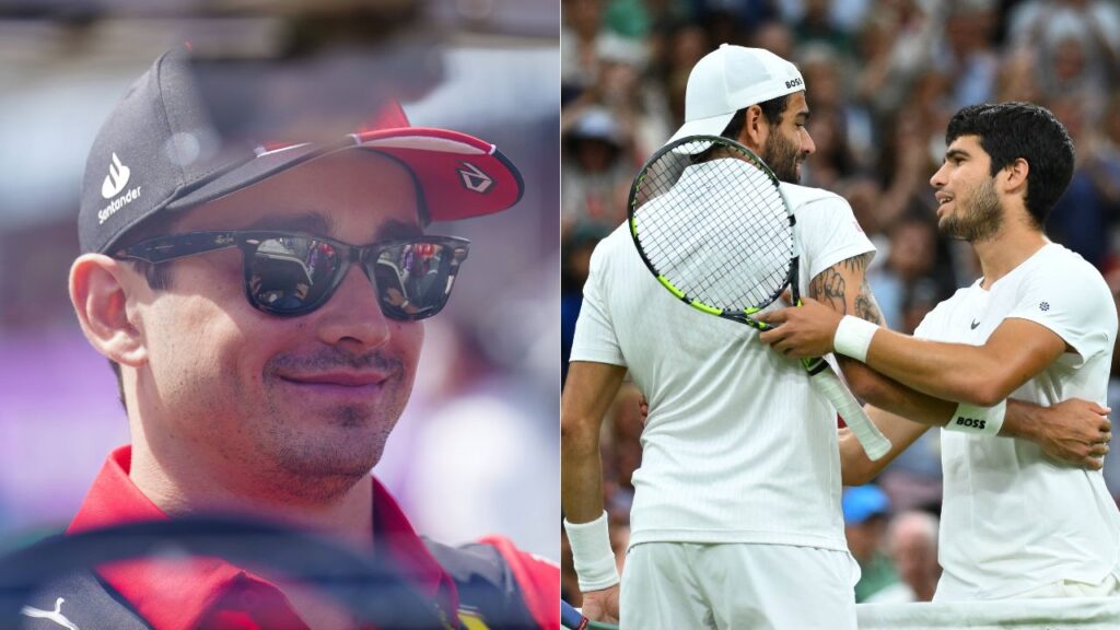 Carlos Alcaraz v Matteo Berrettini Wimbledon Action Forces Charles Leclerc to Break His Usual Regime