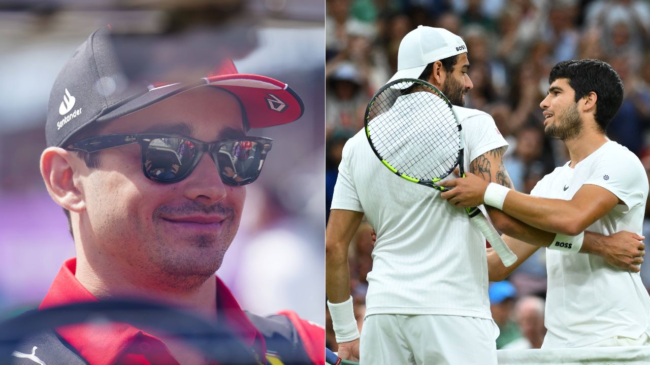 Carlos Alcaraz v Matteo Berrettini Wimbledon Action Forces Charles Leclerc to Break His Usual Regime
