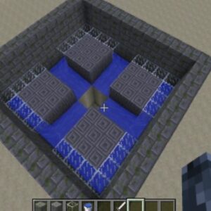 An Image of a Basic Minecraft Mob Farming Funnel
