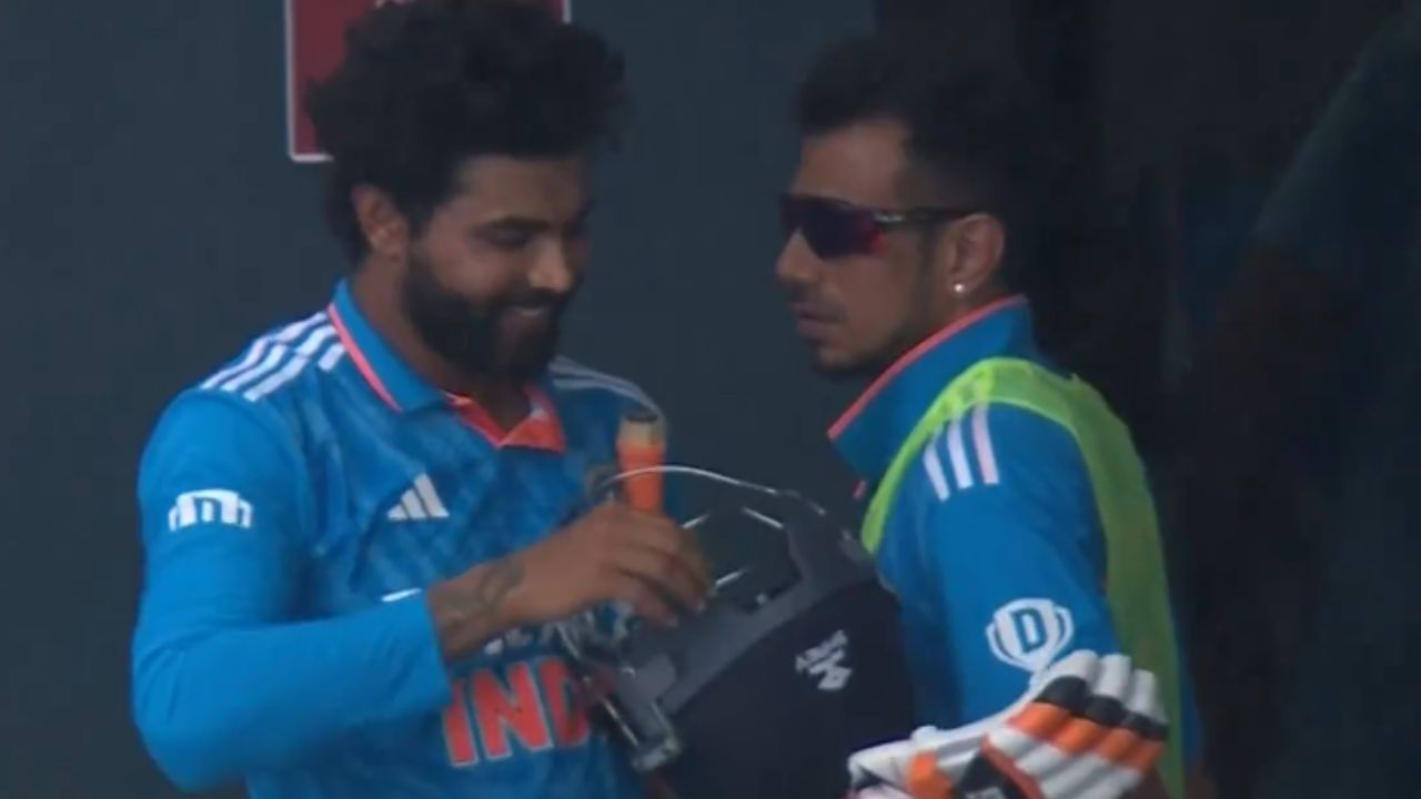 Post Yuzi Chahal Threat, Ravindra Jadeja Pulls His Cheek To Belittle Him In Viral Video