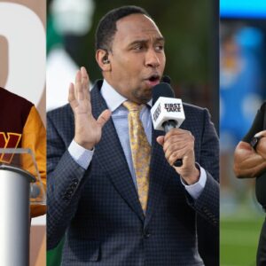 Dan Snyder, Stephen A. Smith, Jon Gruden Credit: USA Today Sports