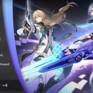 Honkai Star Rail livestream code poster for version 1.1