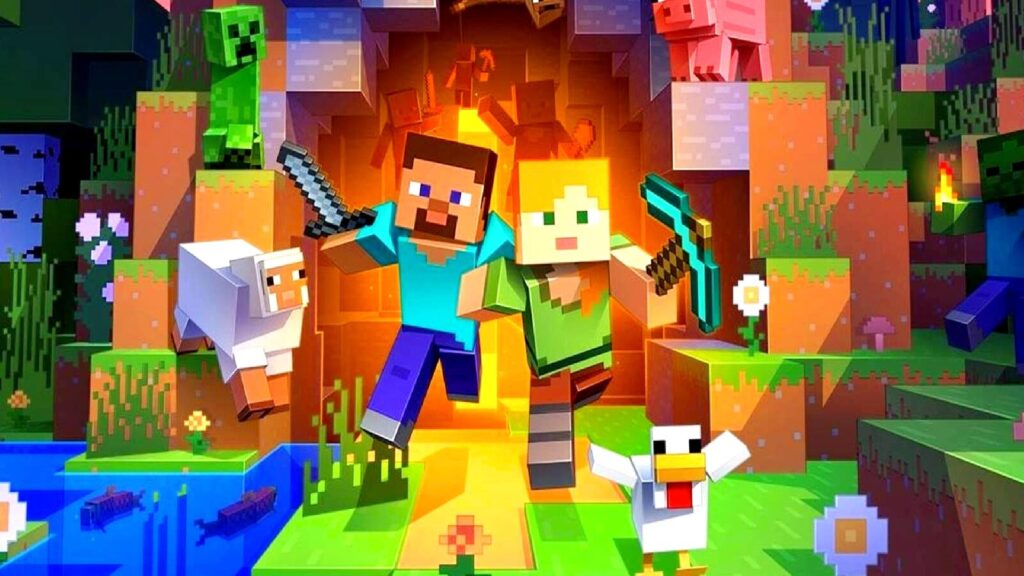 An Image of Two of the most Prominent skins Minecraft