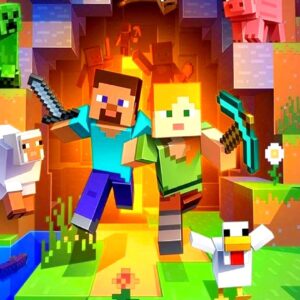 An Image of Two of the most Prominent skins Minecraft