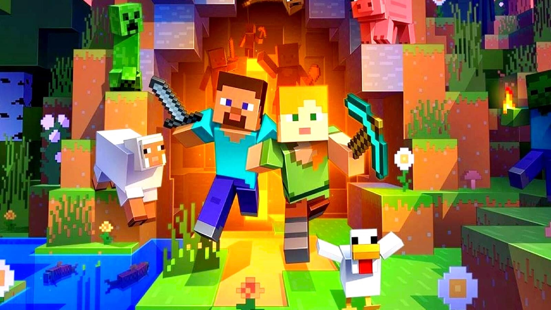 An Image of Two of the most Prominent skins Minecraft