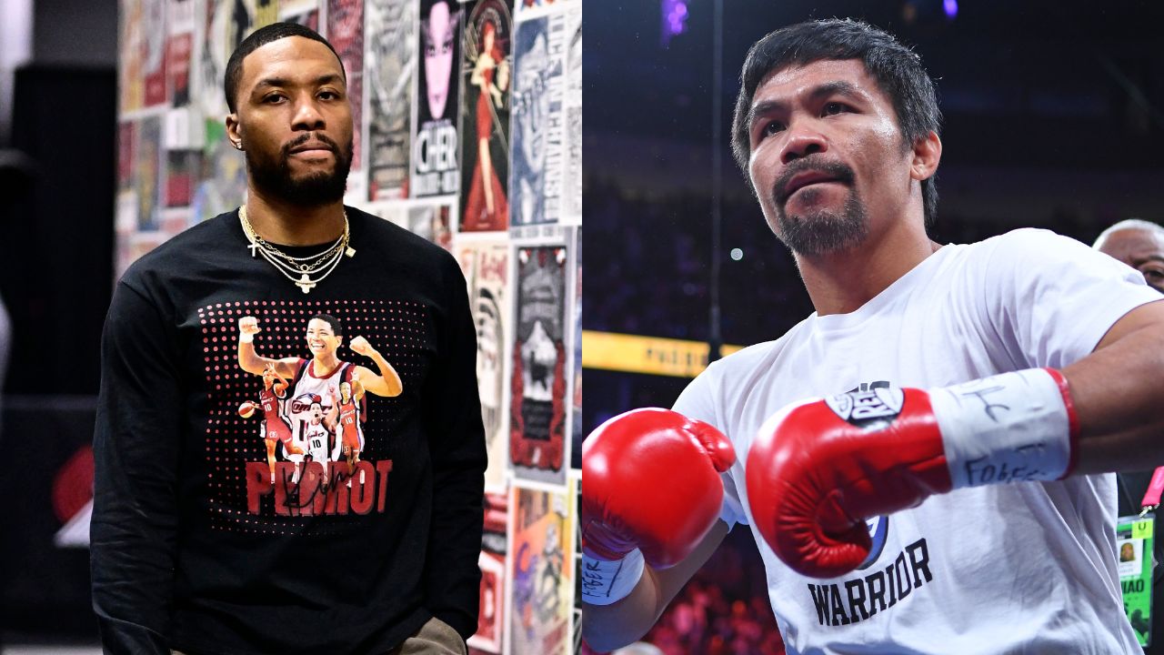 Hours After Getting Snubbed by His Barber, Damian Lillard ‘Excitedly’ Greets Manny Pacquiao Ahead of Spence Jr vs Crawford