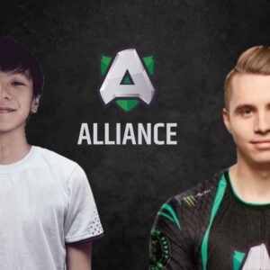 An illustration featuring ponlo and Handsken with the Alliance logo