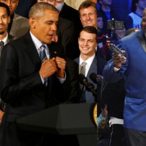 7 Years After Stephen Curry and Klay Thompson Got Trolled in The White House, Shaquille O’Neal Hilariously Shares Travis Kelce Taking Over President Biden’s Podium