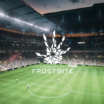 An image showing the gamplay of EA Sports FC 24 with Frostbite Engine logo