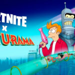An image showing Fry, Bender and Leela from the show Futurama, which is collaborating with Fortnite update v25.30
