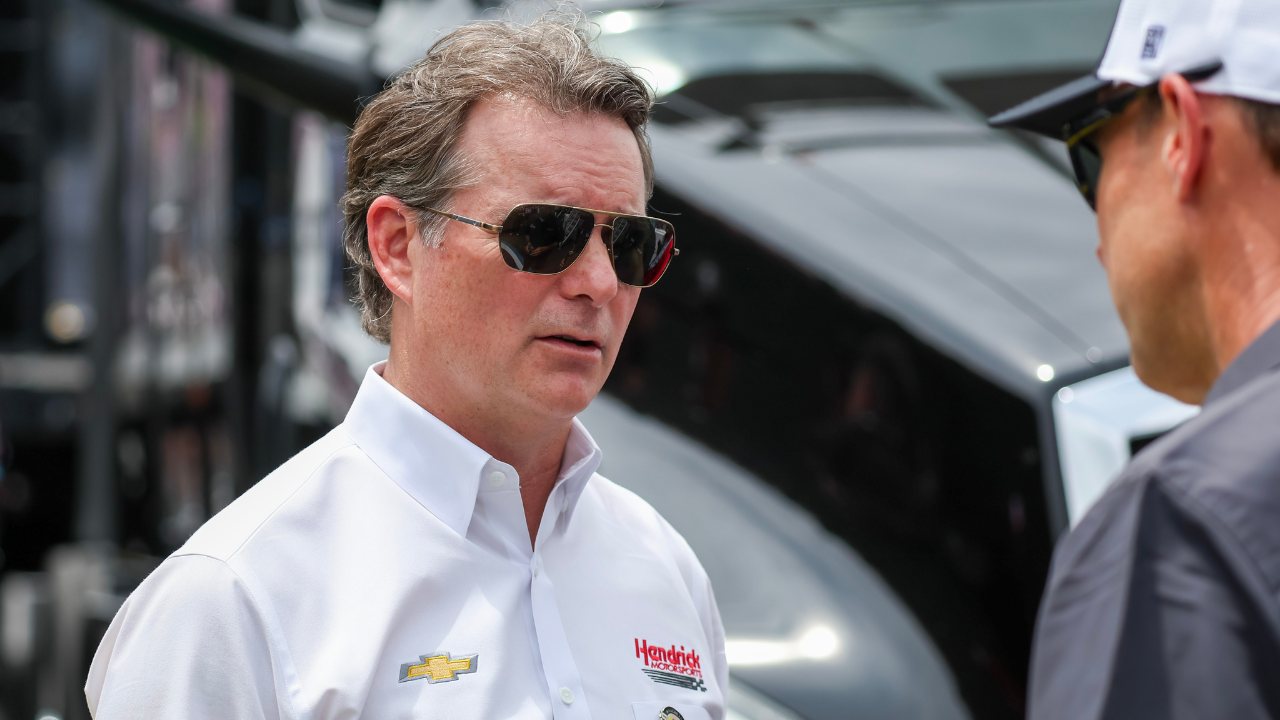 Jeff Gordon pre-race at Darlington Raceway.