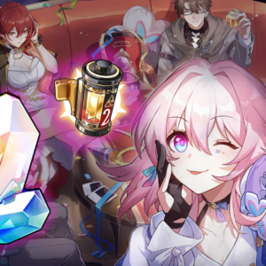 An image displaying characters from Honkai Star Rail with Stellar Jade and Aether